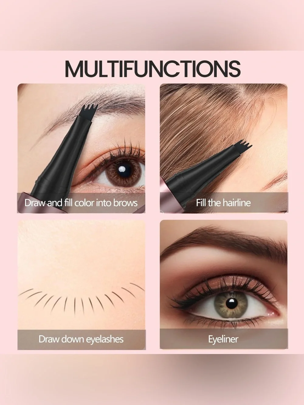 QIC Microblading Eyebrow Pen - Light Brown, NEW